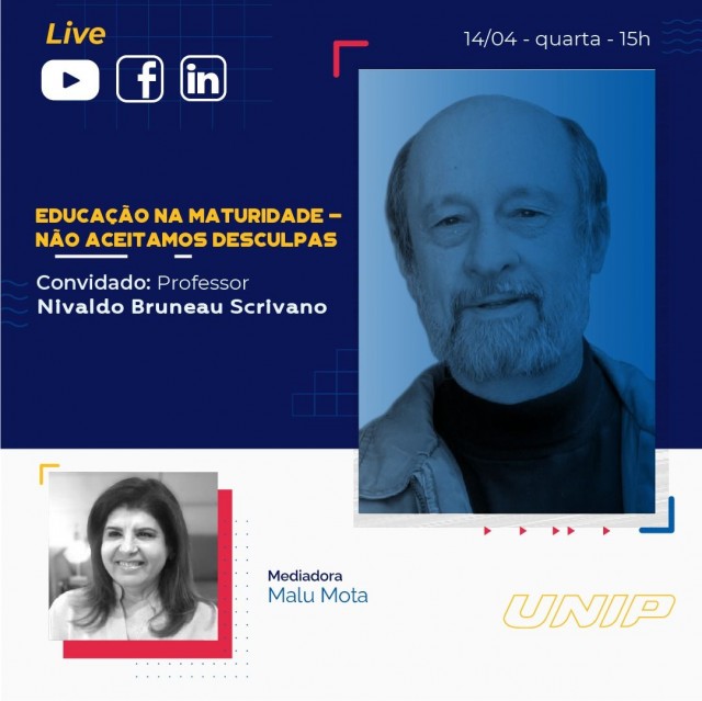 UNIP promove live sobre o curso Educação Continuada para a Maturidade