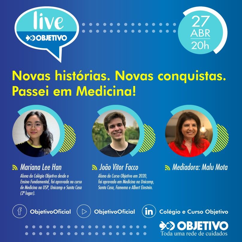 Objetivo promove live com dicas para o vestibular