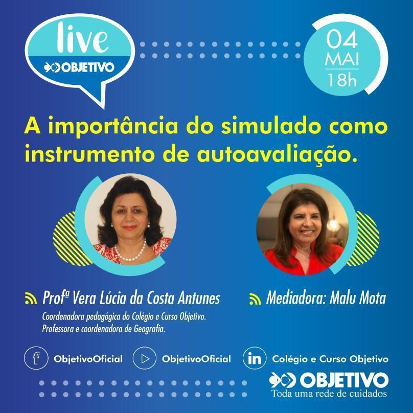 UNIP e Objetivo promovem lives com dicas para o vestibular
