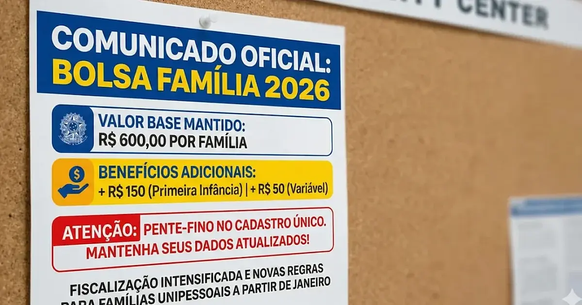 Bolsa Família emite comunicado para todos os NIS em 2026