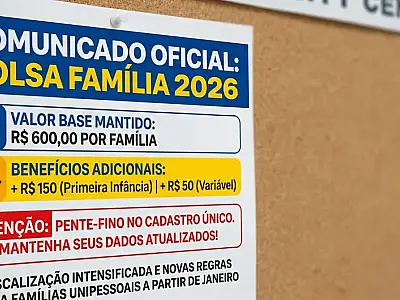 Entenda o comunicado do Bolsa Família para NIS 1 a 0: datas de pagamento em janeiro 2026.