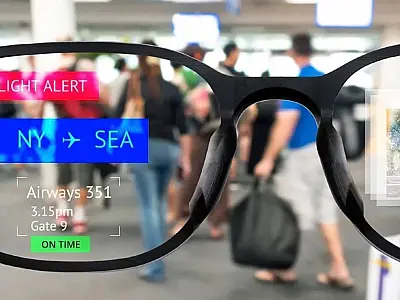 Ilustração de Óculos de realidade aumentada.