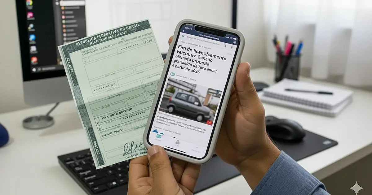 Fim do licenciamento veicular: projeto no Senado propõe gratuidade da taxa anual a partir de 2026