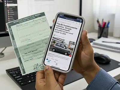 Projeto de Lei no Senado quer acabar com a taxa de licenciamento veicular em 2026, tornando o CRLV digital gratuito após digitalização total dos serviços.