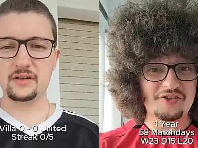 Frank Ilett, torcedor do Manchester United, está há mais de um ano sem cortar o cabelo.